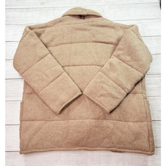 Madewell Women’s Quilted Hollin Sweater Coat Wool/Alpaca Blend Tan Size M - Picture 10 of 10